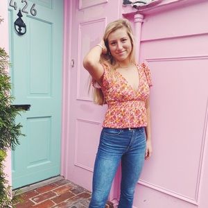 F21 Floral Top, WORN ONCE